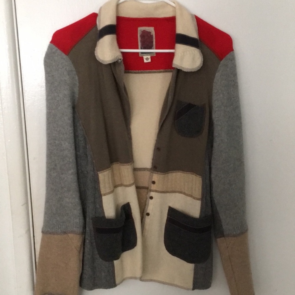 Vintage color block sweater